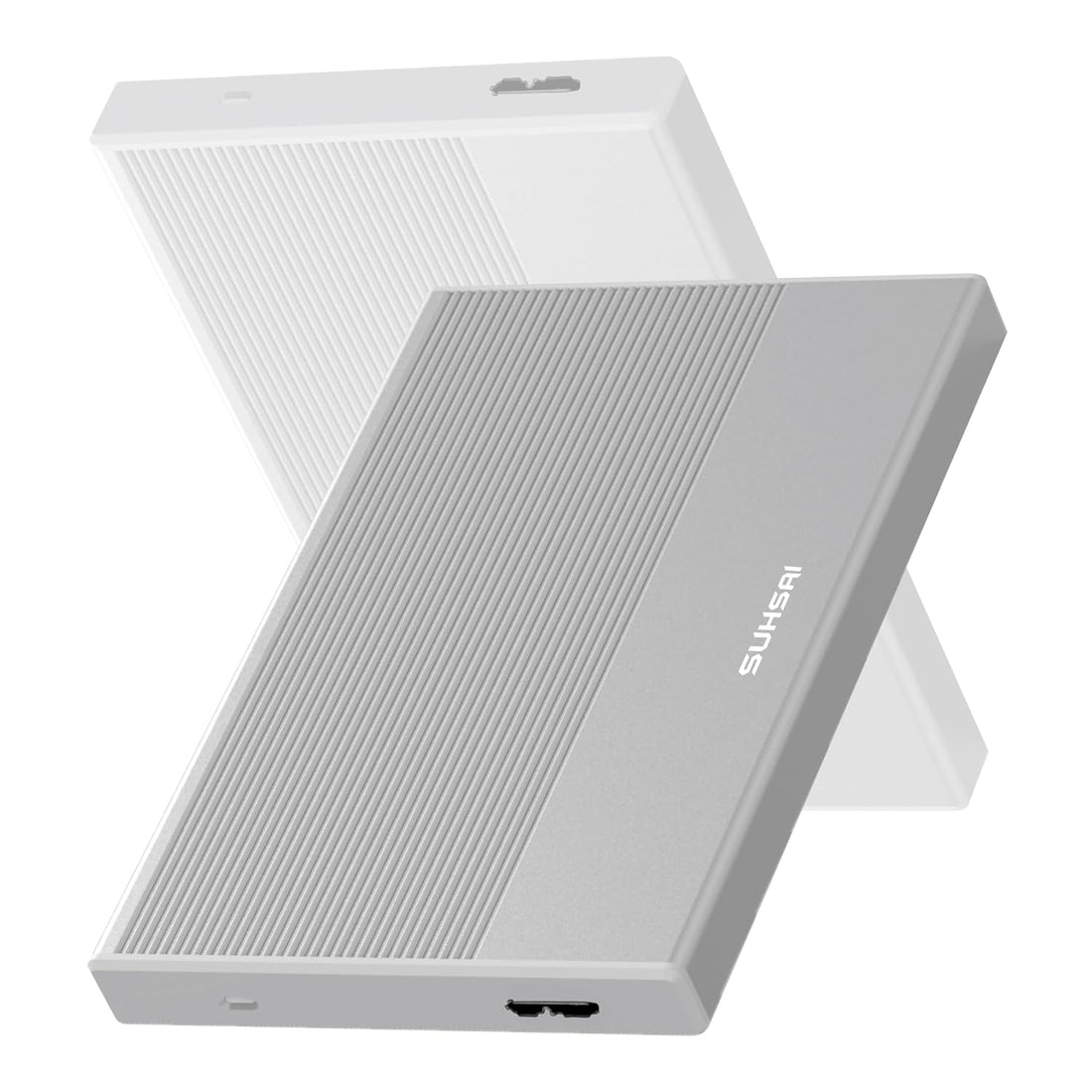 SUHSAI External Hard Drive 200GB USB 3.0 Portable Hard Disk Storage & Memory Expansion HDD, Backup External Hard Drive for Laptop Computer, MacBook, and Desktop (Silver)