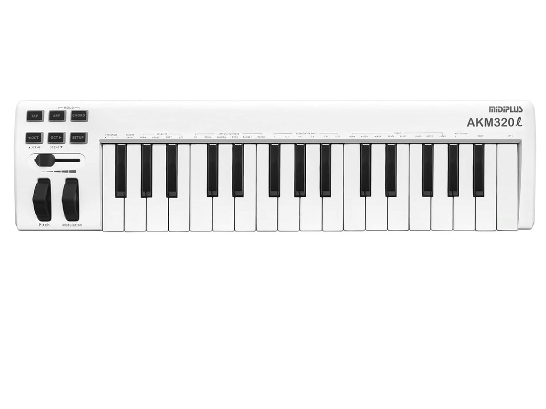 MIDIPLUS AKM320L MIDI Keyboard Controller, white, 32-key