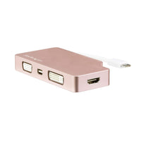 StarTech.com USB C Multiport Video Adapter - Rose Gold - USB C to VGA/DVI / HDMI/mDP - 4K USB C Adapter - USB C to HDMI Adapter