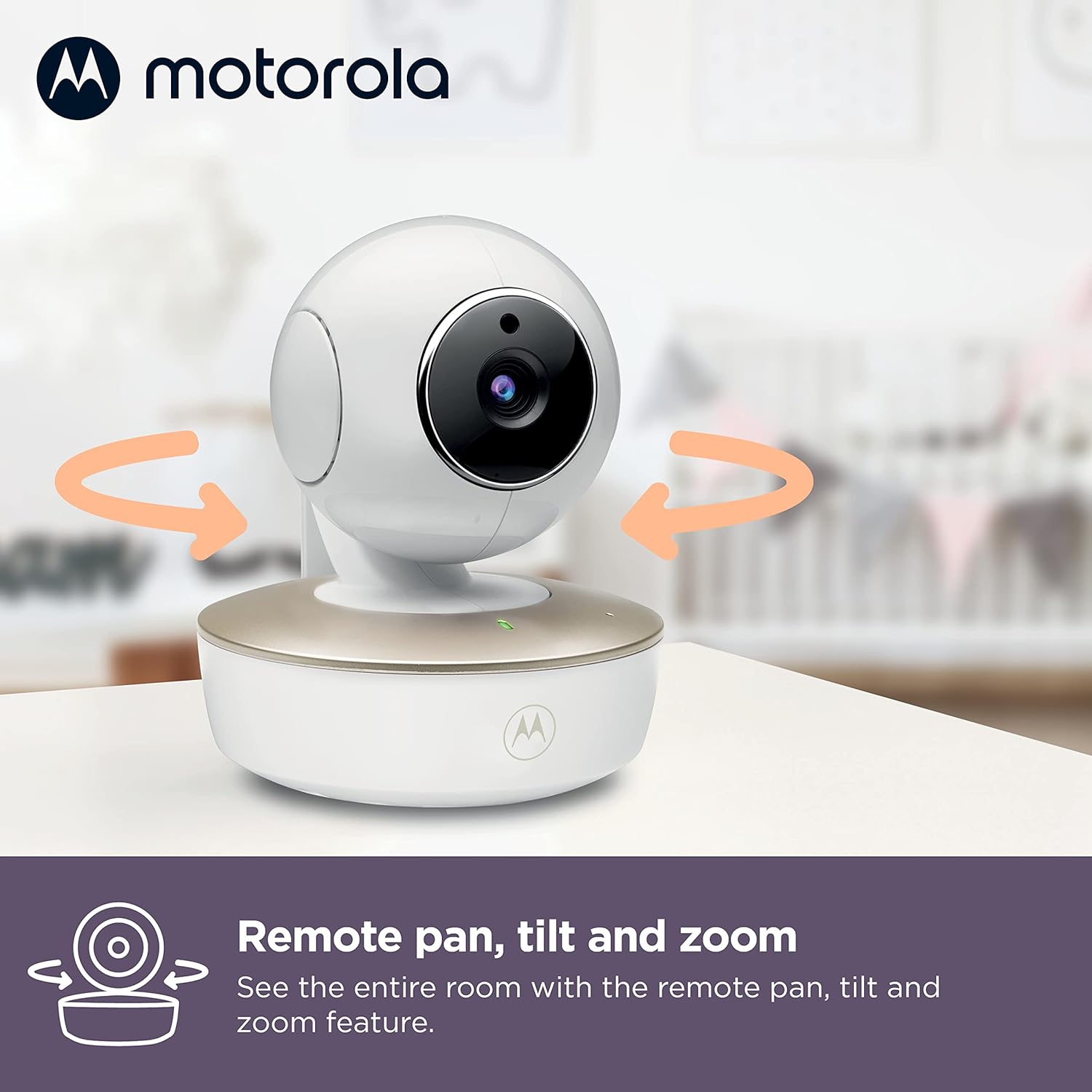 Motorola Baby Monitor VM855 - 5" WiFi Video Baby Monitor with Camera and Crib Mount, HD 720p - Connects to Smart Phone App, 1000ft Range, Two-Way Audio, Remote Pan-Tilt, Digital Zoom, Room Temp, Music