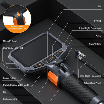 Articulating Borescope with Dual Lens Endoscope Camera – Feature Highlight