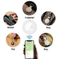 MiLi Key Finder Item Finders, Portable Bluetooth Trakcer Works with Apple Find My(iOS Only), Luggage Tracker, Key Tracker, Item Locator for Keys Pet Wallets Bags, Up to 350ft Range (Black 1 Pack)