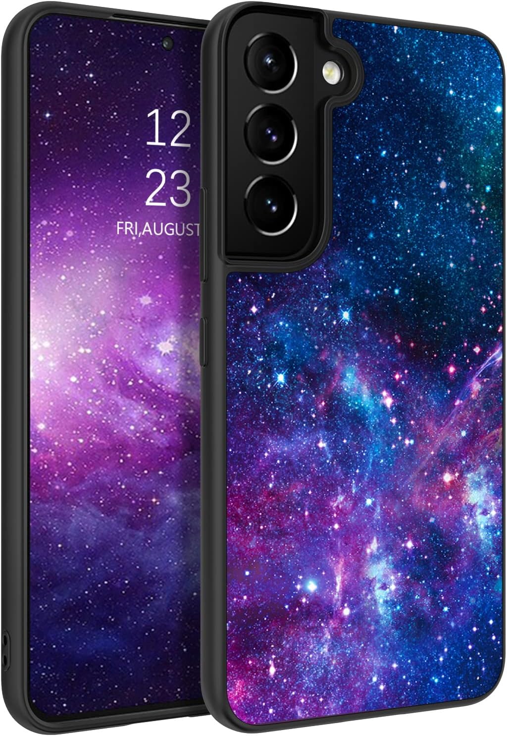 BENTOBEN Compatible with Samsung Galaxy S22 Plus Case, Slim Fit Glow in The Dark Flexible Bumper Protective Girls Women Men Boy Cases Cover for Galaxy S22 Plus 6.6 inch 5G, Nebula/Galaxy