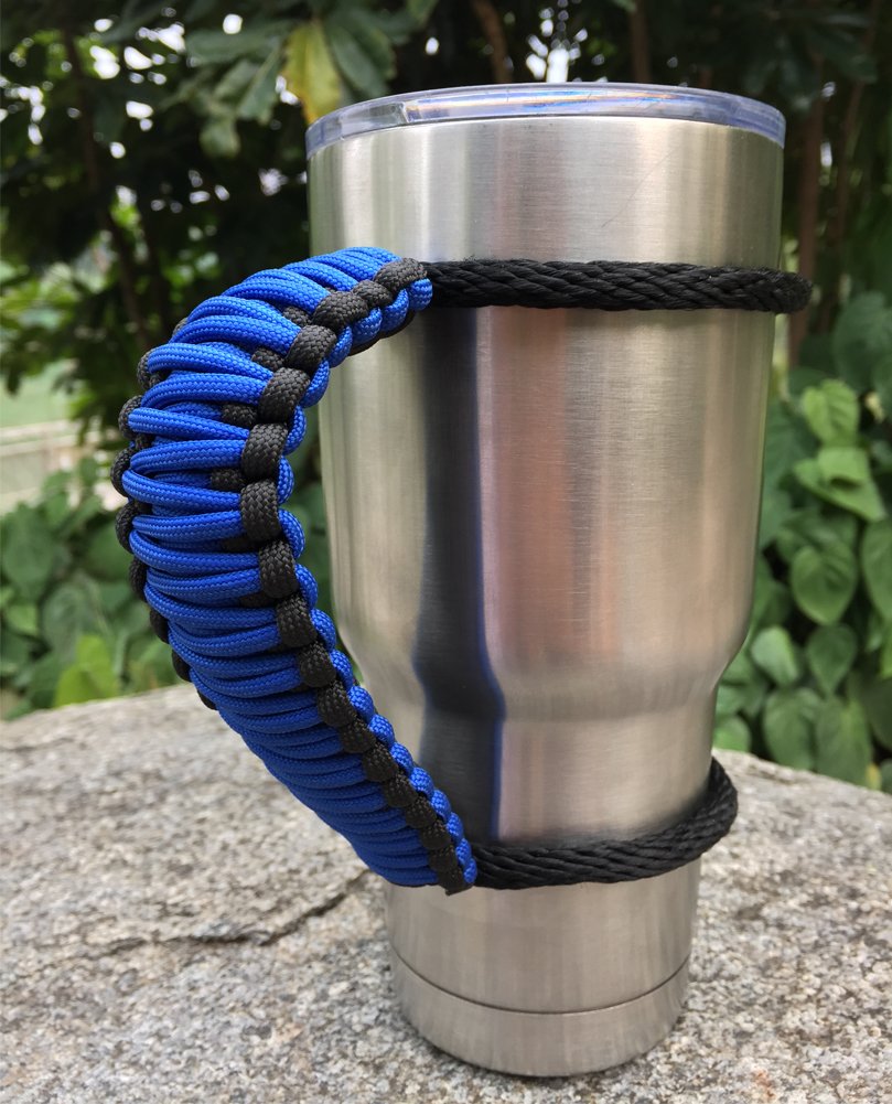 30 oz. , Blue/Black : MOCE Handmade Paracord Handle for 30 oz. Tumbler, Blue/Black