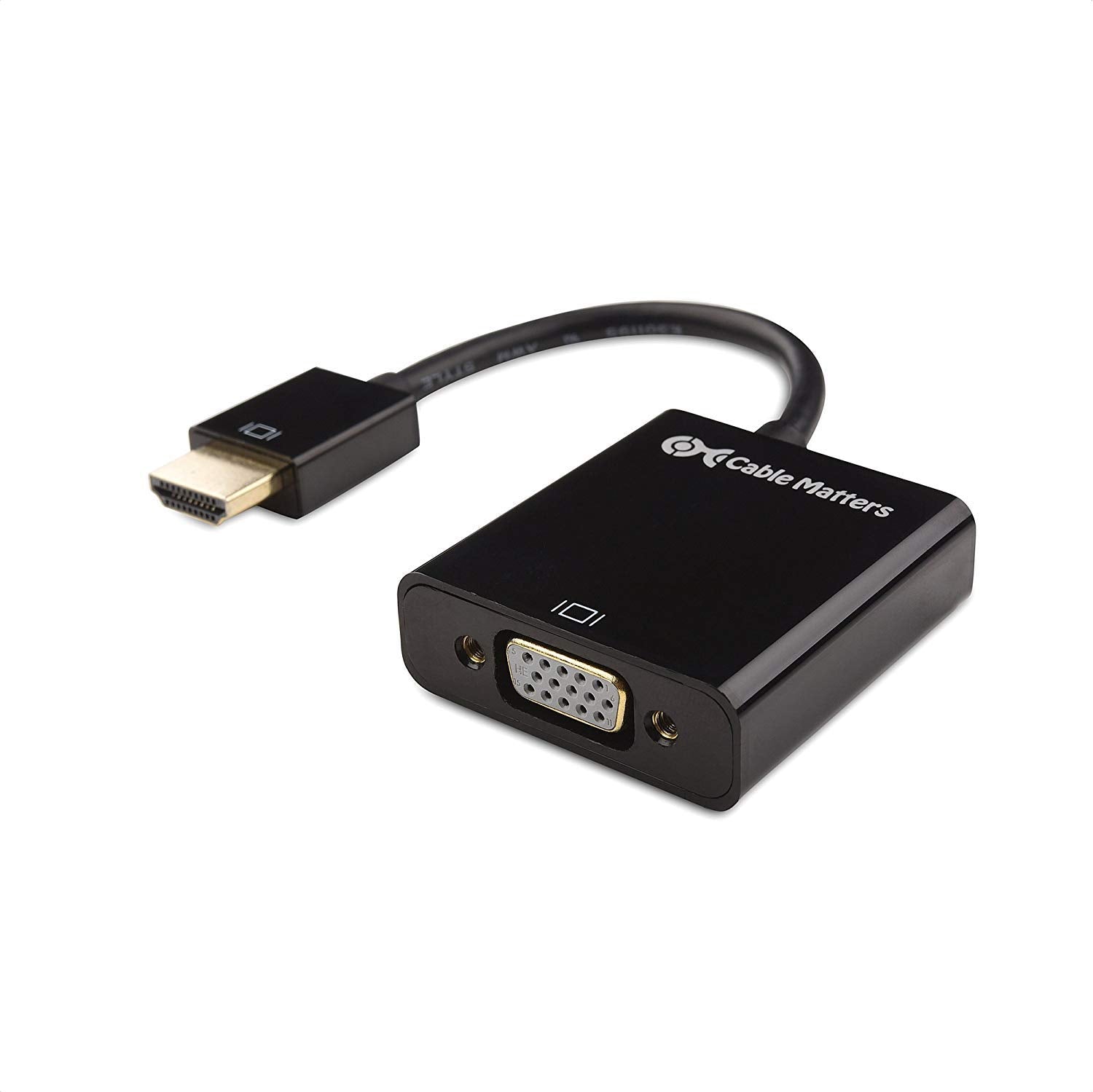 Cable Matters 113046-BLACK HDMI to VGA with Micro-USB Power (Black)