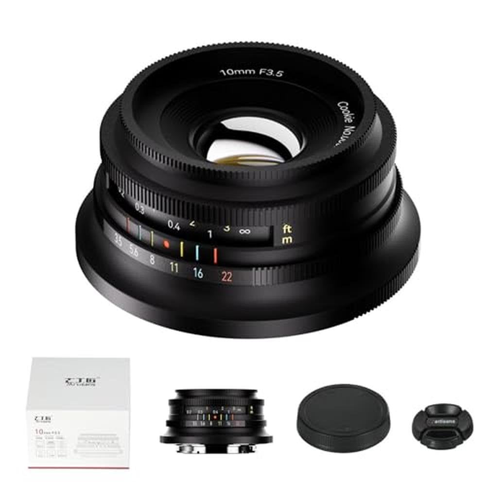 7artisans 10mm F3.5: Ultra Wide Angle APS-C Mirrorless Lens – Front View
