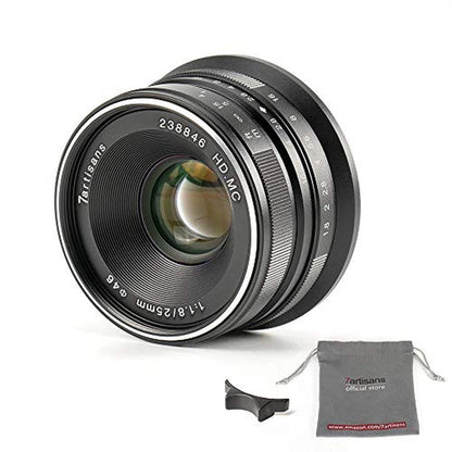 7artisans 25mm: 7artisans 25mm F1.8 APS-C Manual Fixed Lens – Front View