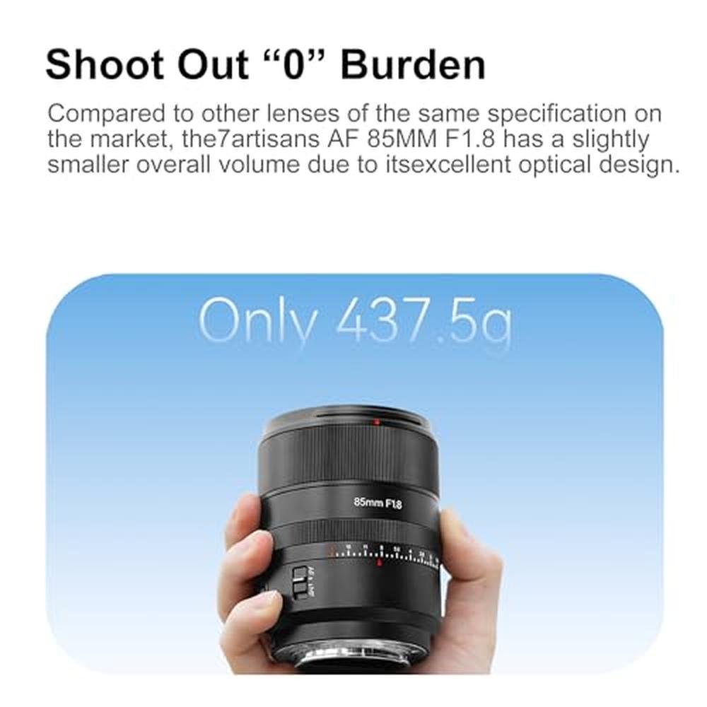 Camera Lens: 7artisans AF 85mm F1.8 Prime Lens – Side View