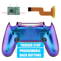 eXtremeRate Chameleon Dawn 2.0 FlashShot Trigger Stop Remap Kit for PS4 CUH-ZCT2 Controller, Upgrade Board & Redesigned Back Shell & Back Buttons & Trigger Lock for PS4 Controller JDM 040/050/055