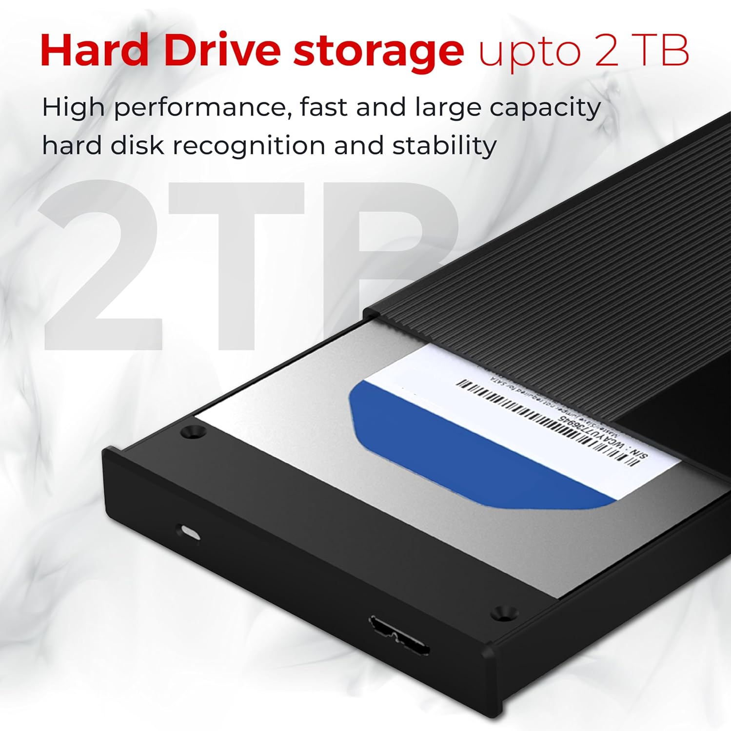 SUHSAI External Hard Drive 100GB USB 3.0 Portable Hard Disk Storage & Memory Expansion HDD, Backup External Hard Drive for Laptop Computer, MacBook, and Desktop (Silver)
