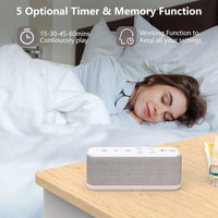 Rechargeable White Noise Machine, Travel Sound Machine for Sleeping Adult, Portable Rain Sounds Machine with 42 High-Fidelity Soothing Sounds, Auto-Off Timer, Volume Control for Home,Office,Baby,Kids