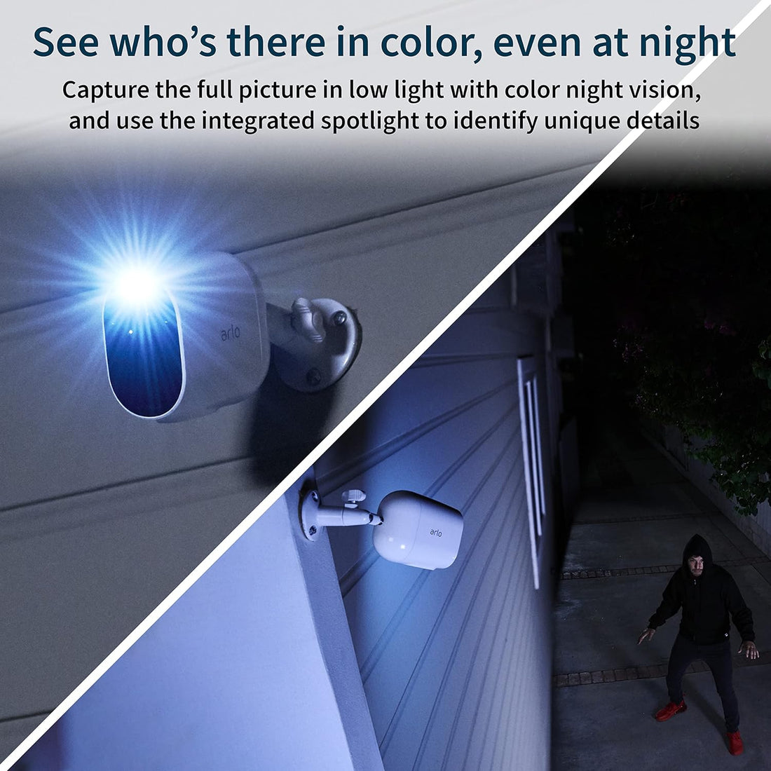 Arlo Essential Spotlight Camera | Wire-Free 1080p Video | Color Night Vision, 2-Way Audio, 6-Month Battery Life, Motion Activated, Direct to WiFi, No Hub Needed | Compatible with Alexa | Black