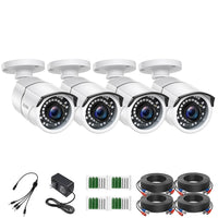 ZOSI 4 Pack HD-TVI 2.0MP 1080p Bullet Security Camera, Indoor/Outdoor Cameras Surveillance with Infrared and Night vision, Only Compatible with TVI Series DVRs