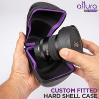 Altura Photo 8MM f/3.0 Fisheye Lens for Nikon DSLR AP-8MN Professional Ultra Wide Angle Aspherical Fixed Lens with Removeable Lens Hood and Protective Carry Case