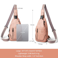 Mroede Sling Bag for Women Crossbody, Crossbody Bags for Women, Chest Bag Fanny Packs for Women Teen Girls for School Travel