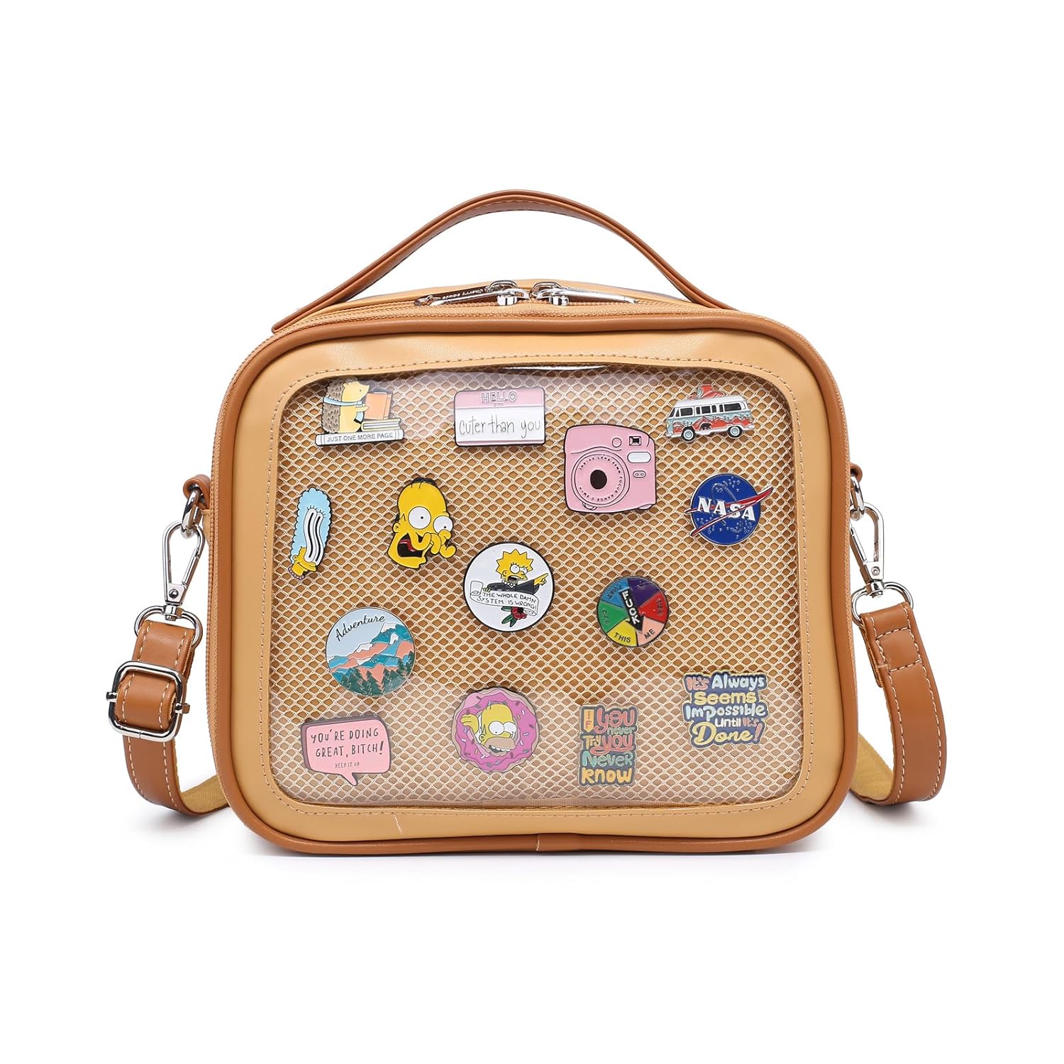 CHERRY SAUCE Ita Bag Backpack Heart Shaped Purse JK Uniform Shoulder Bags for Anime Pins Display