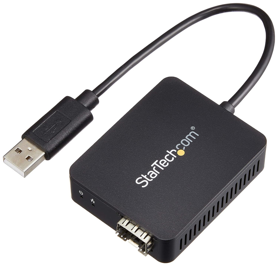 StarTech.com USB to Fiber Optic Converter - Open SFP - 100Mbps - Windows/Mac/Linux - USB to Ethernet Adapter - USB Network Adapter