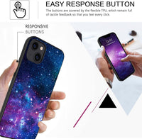 BENTOBEN Compatible with iPhone 13 Case, Slim Fit Glow in The Dark Hybrid Hard PC Soft TPU Bumper Drop Proof Protective Girls Women Boy Men Cover for iPhone 13 6.1 inch,Nebula/Galaxy