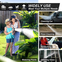 WIOEERS Zinc Alloy High Pressure Water Pipe Nozzles With Garden Hose Connectors, 9 Discharge Modes, Hand-held High Pressure Water Sprayer for Garden Watering, Car Washing