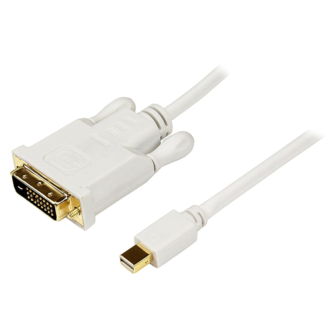StarTech.com 6 ft Mini DisplayPort to DVI Adapter Cable - Mini DP to DVI Video Converter - MDP to DVI Cable for Mac / PC 1920x1200 - White (MDP2DVIMM6W)