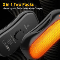 Hand Warmers Rechargeable 2 Pack,FANDLISS 5200mAh Electric Hot Hands Hand Warmers,Quick Heating Pocket Heater Reusable Hand Warmer for Outdoor Working/Camping/Golf/Pain Relief/Women Mens Gifts,Black