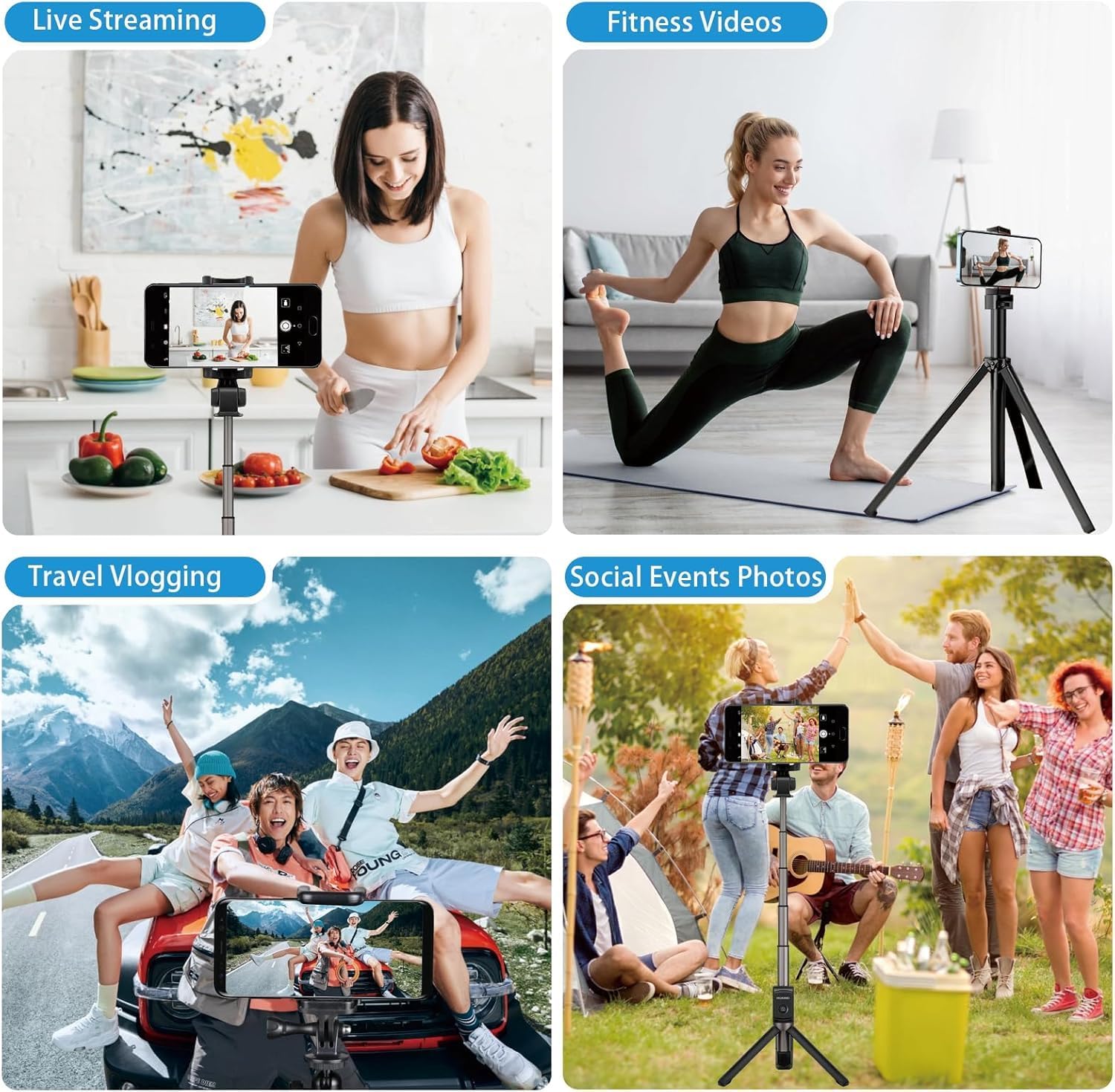 Wireless Magnetic Vlog Selfie Monitor Screen with Remote – Back View