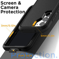 AICase for Samsung Galaxy S23 Case with Screen Protector+Camera Lens, Heavy Duty Drop Protection Full Body Rugged Shockproof/Dust Proof Military Protective Tough Durable for Samsung S23 6.1"