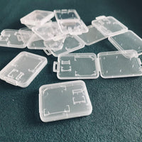HYMAOME 20pcs Micro SD Card Storage Case Clear Plastic Memory Card Cases Little Containers for SD Card/Adapter, T-Flash/Micro SD Card