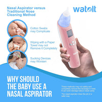 Watolt Baby Nasal Aspirator - Electric Nose Suction for Baby - Automatic Booger Sucker for Infants - Battery Powered Snot Mucus Remover for Kids Toddlers