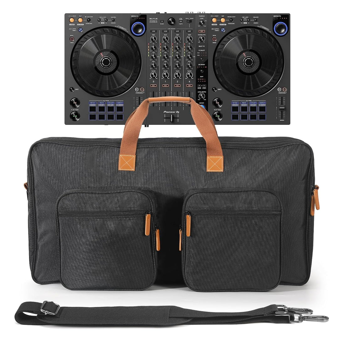 OUKNAK Protector Bag Storage Case, Tote Bag for Pioneer DJ DDJ-FLX6, Travel Carrying Case for Pioneer DJ DDJ-FLX6-GT or DDJ-800, Compact DJ Controller Padded Carry Case