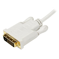 StarTech.com 6 ft Mini DisplayPort to DVI Adapter Cable - Mini DP to DVI Video Converter - MDP to DVI Cable for Mac / PC 1920x1200 - White (MDP2DVIMM6W)