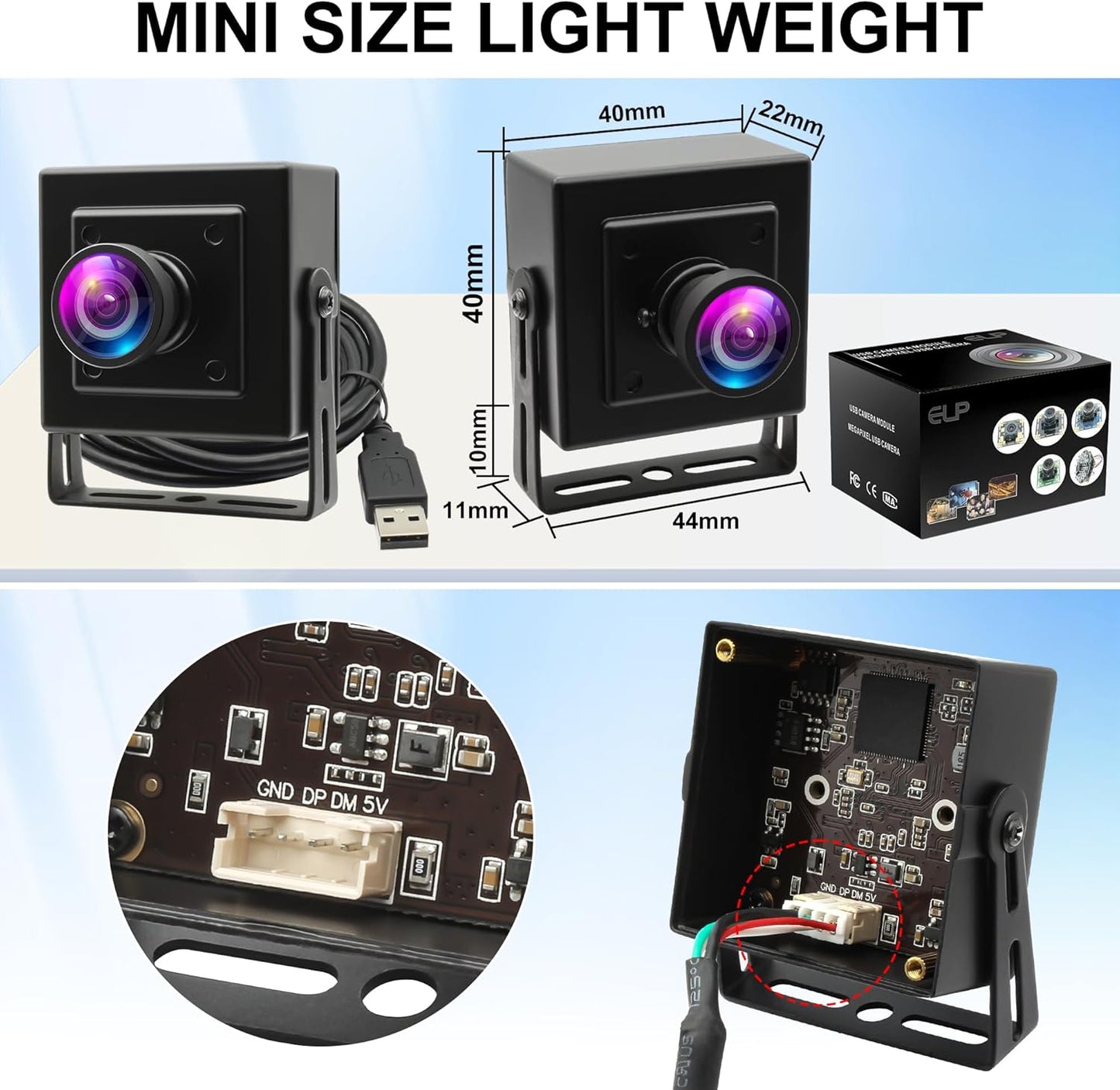 ELP 16MP Wide Angle USB Camera for Raspberry Pi & Computer – Packaging