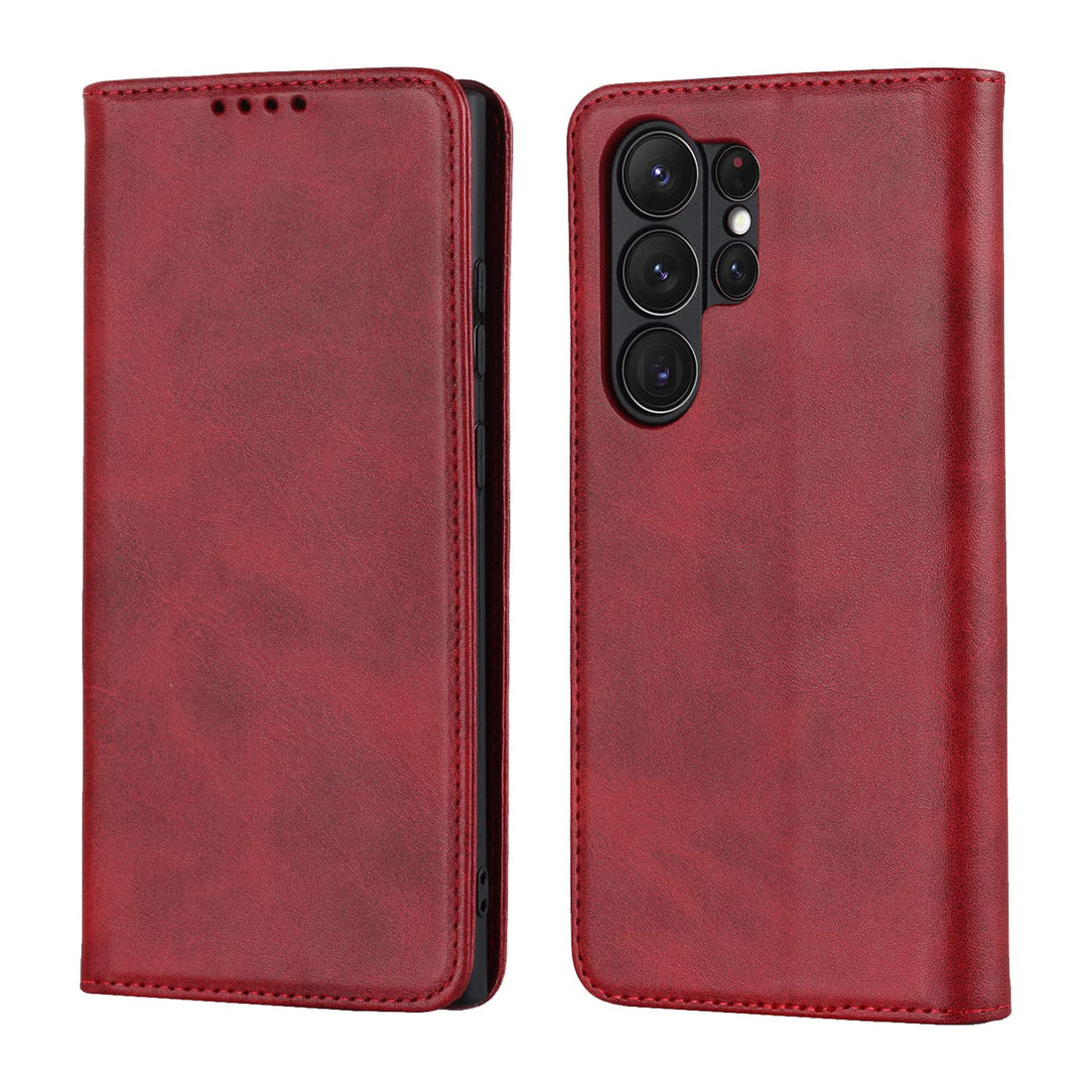 Ｈａｖａｙａ for Samsung Galaxy S23 Ultra Case Wallet with Card Holder,for Samsung S23 Ultra Phone Case for Women,for Galaxy S23 Ultra flip Cell Phone Cover with Credit Card Holders-Red