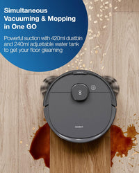 ECOVACS DEEBOT U2 PRO 2-in-1 Robotic Vacuum Cleaner with Mopping, Strong Suction, Smart App Enabled, Google Assistant & Alexa (DEEBOT)