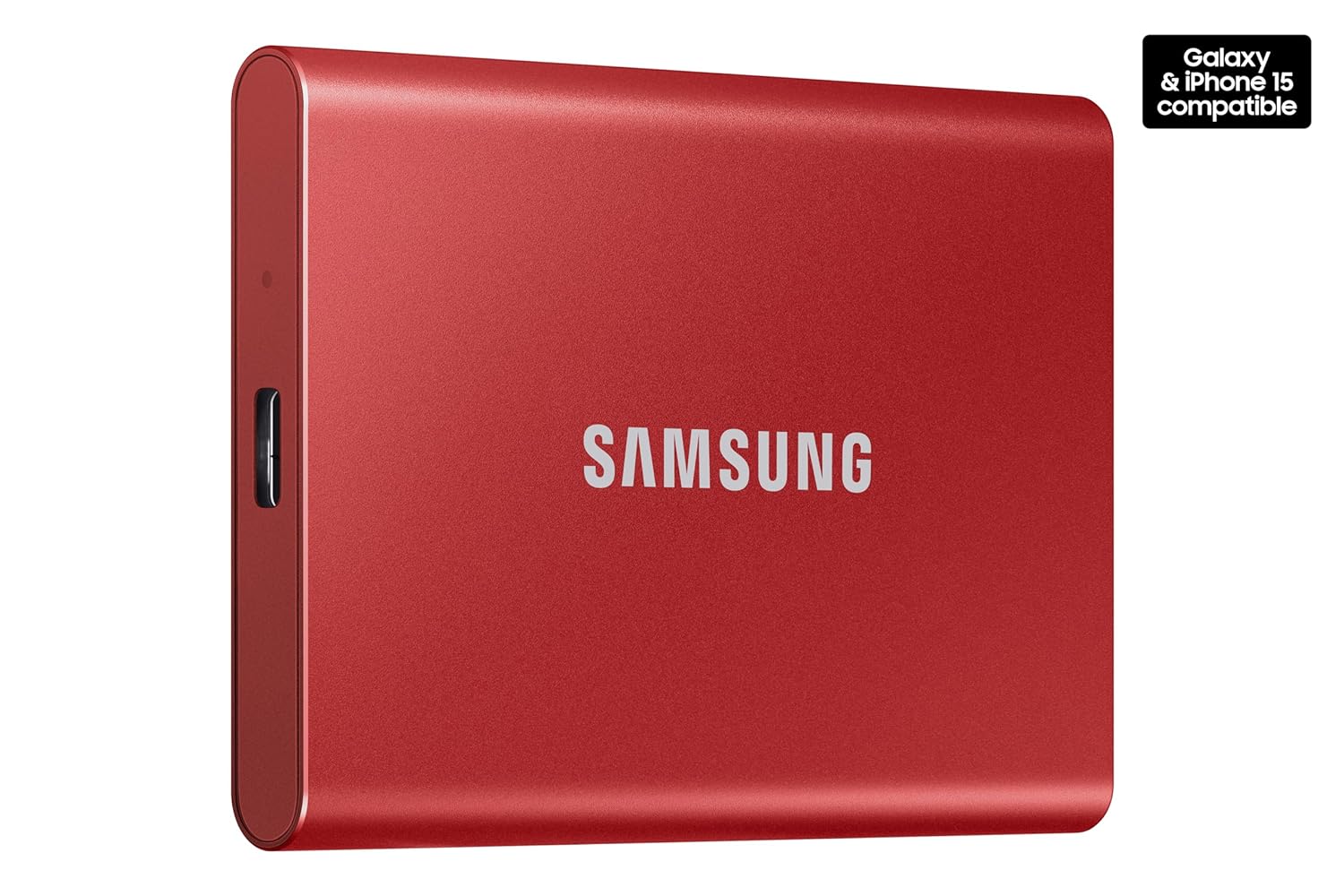 SAMSUNG T7 Portable SSD 2TB - Up to 1050MB/s - USB 3.2 External Solid State Drive, Red (MU-PC2T0R/AM)