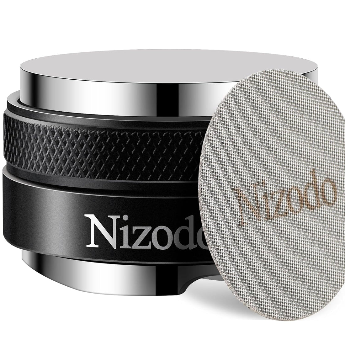 Nizodo 53mm Espresso Coffee Distributor & Tamper, Coffee Distributor Tool 54mm Tamper Dual Head Coffee Leveler Adjustable Depth Fits for 54mm Portafilter, Espresso Hand Tampers Accessories