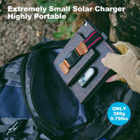 BigBlue [2022 Upgraded Tiny Solar Charger] 14W Sunpower Solar Panels With Usb(5V/2.4A),Ipx4 Waterproof,Folding Portable Solar Phone Charger Compatible With Iphone X/8/7,Tablet,Samsung Lg Etc, Grey