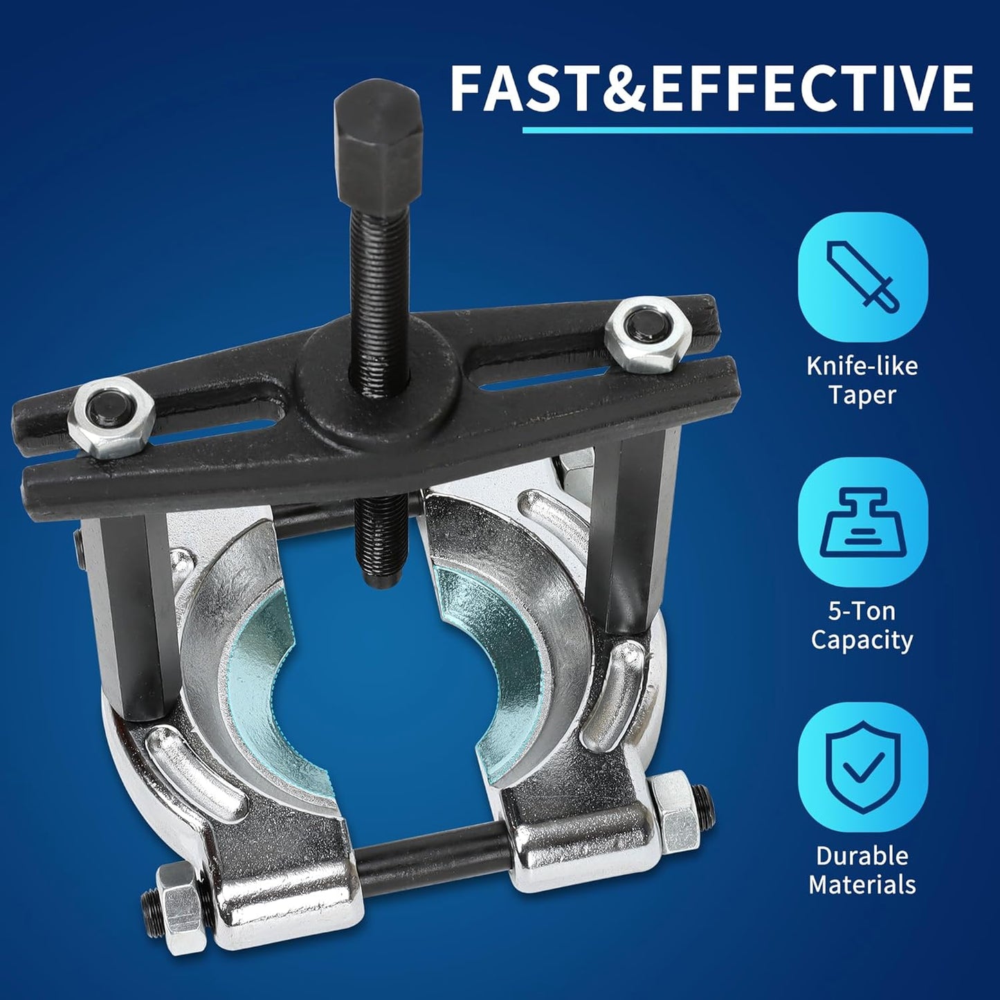14Pcs Bearing Puller Set: 5 Ton Capacity Bearing Splitter – Close-up Detail