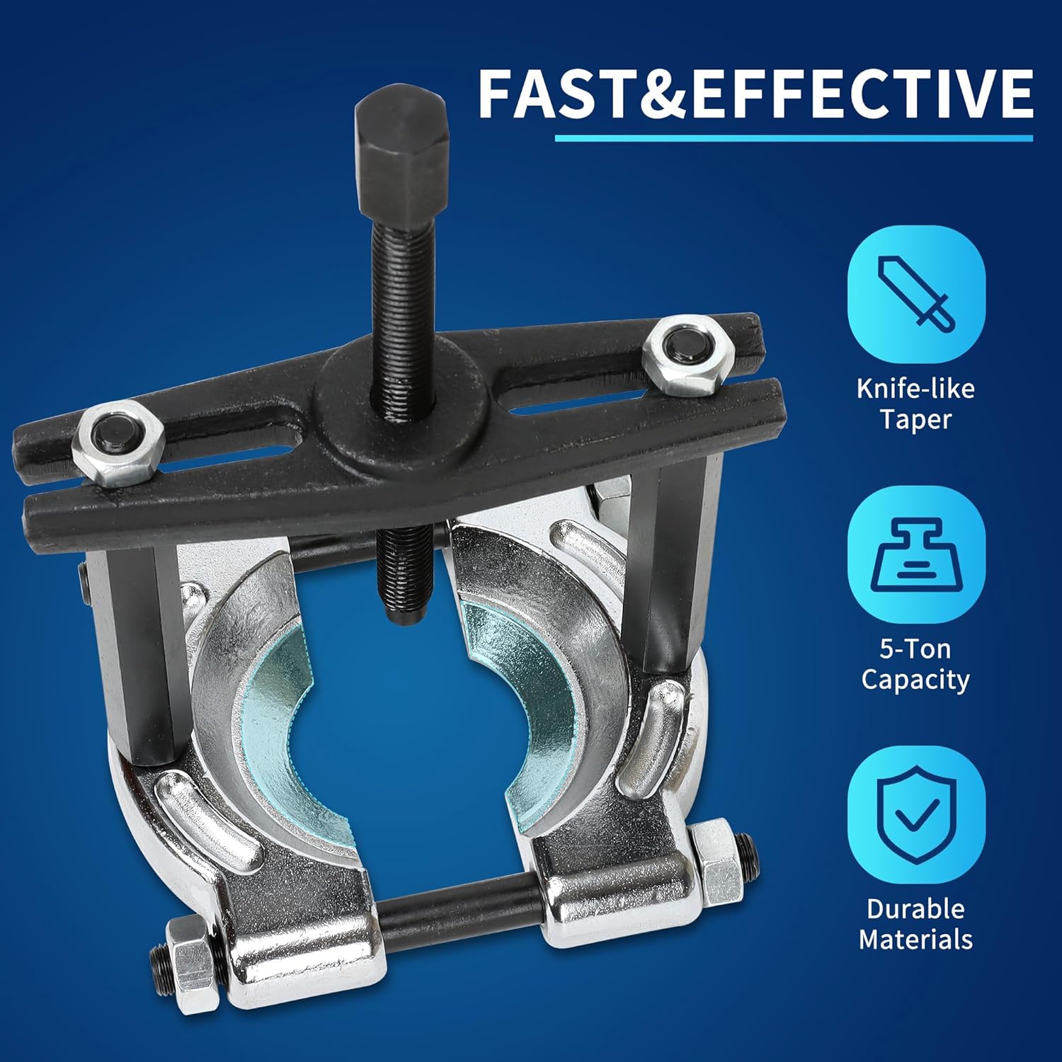 14Pcs Bearing Puller Set: 5 Ton Capacity Bearing Splitter – Close-up Detail