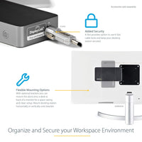 StarTech.com Dual HDMI Monitor USB-C Docking Station w/ 60W Power Delivery - Mac & Windows - 1x USB-C & 3X USB-A - GbE - 1080p (DK30CHHPD)