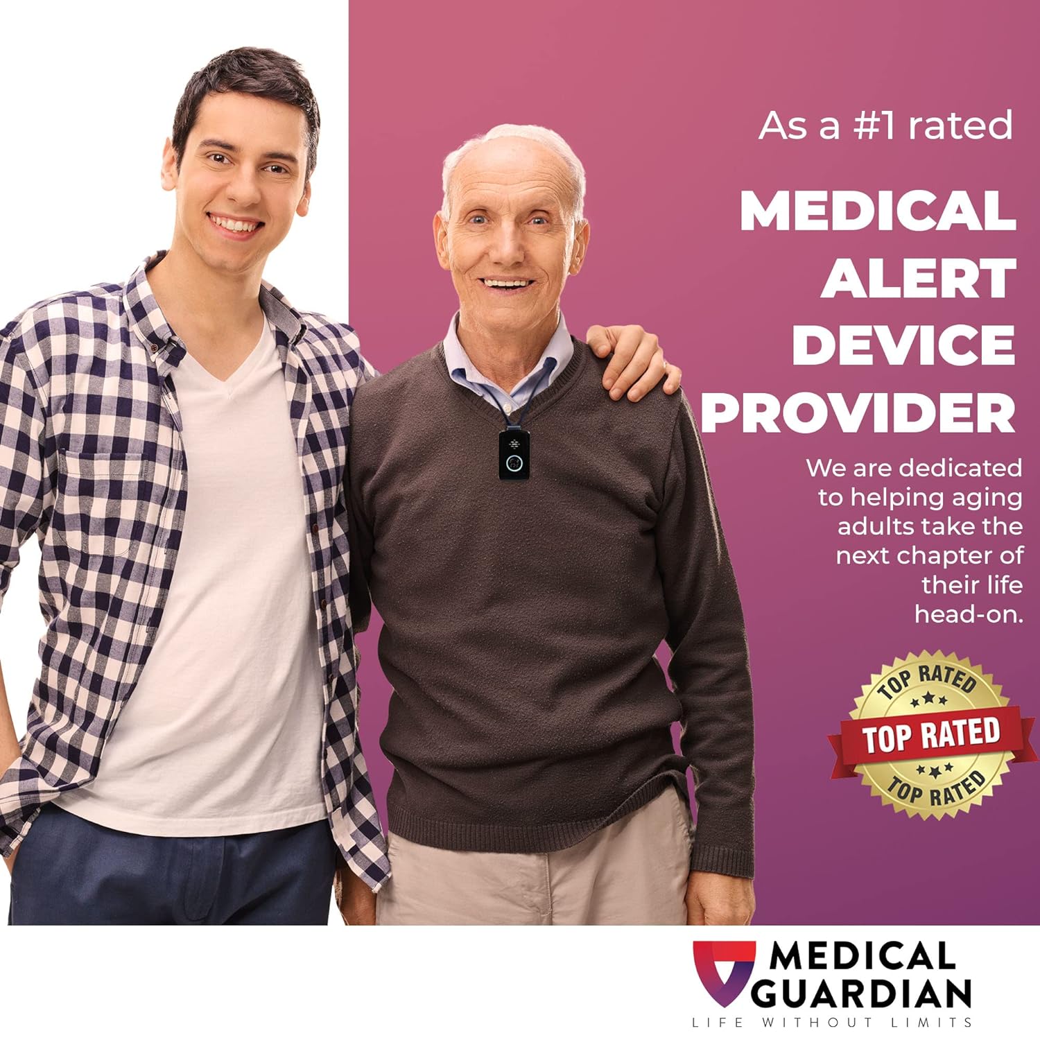 On-The-Go Guardian Life Saving Medical Alert System by Medical Guardian™ - WiFi Location Tracking, Emergency Button, 24/7 Monitoring for Seniors, Nationwide 4G LTE Cellular Coverage (1 Month Free)