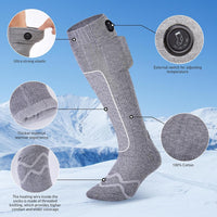 Wototic Heated Socks, 2023 Upgraded Rechargeable with 12Hrs Max Heating Time, Heated Socks for Men Women with Battery, Electric Heated Socks for Outdoors, Hunting, Golf, Camping, Warm Gifts