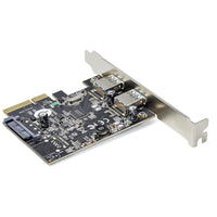 2-Port USB PCIe Card with 10Gbps/Port - USB 3.1/3.2 Gen 2 Type-A PCI Express 3.0 x2 Host Controller Expansion Card - Add-On Adapter Card - Full/Low Profile - Windows & Linux (PEXUSB312A3)
