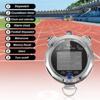 PATIKIL Metal Stopwatch Stop Watch, Stopwatch Timer with Backlight 100/200 Lap Memory 0.001 Second Timing Digital Stop Watch for Coach Sports Competitions