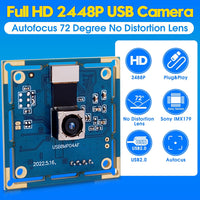 ALPCAM USB Camera 8MP Autofocus USB Camera Module No Distortion Lens Webcam for Raspberry Pi and Computer,Full HD 2448P Lightburn Camera Embedded Camera Module for 3D Printer Camera, Industry