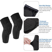 Topbuti Knee Pads for Youth Kids, Protective Gear Kneepad Knee Compression Padded Leg Sleeves for Volleyball Football Baseball Basketball Cycling (YXL, Black)