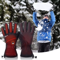 Telguua Heated Gloves for Men Women,Upgraded Battery 5500mAh Electric Heated Ski Gloves Rechargeable for Women Waterproof Touchscreen Heated Work Glove for Raynaud's&Arthritis