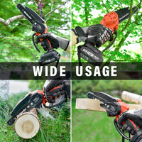 Mini Chainsaw Cordless 6-Inch with 2 Battery, Mini Power Chain Saw with Security Lock, Handheld Small Chainsaw for Tree Trimming Wood Cutting