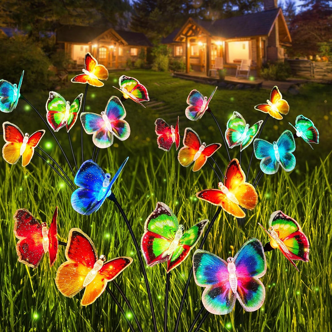 AHAORIGIN Solar Garden Lights, Butterfly Solar Swaying Lights