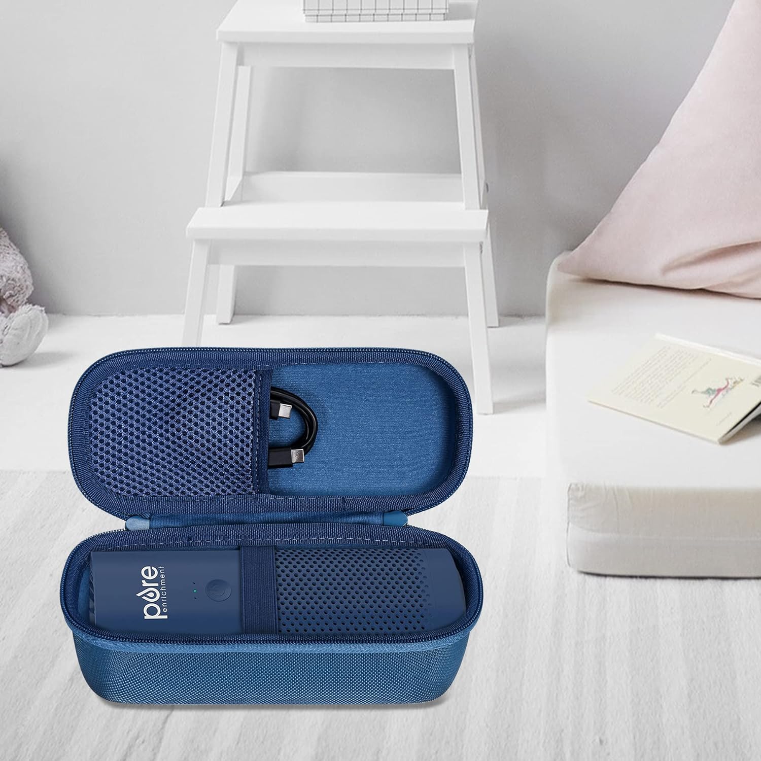 co2CREA Hard Case compatible with Pure Enrichment PureZone Mini Portable Air Purifier (Blue Case)